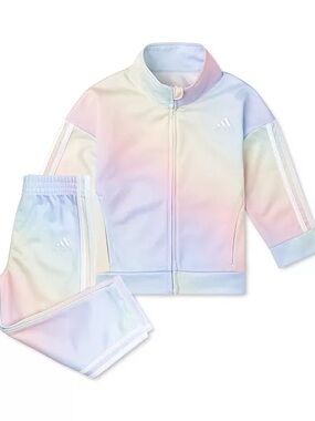 Adidas | Baby Girl 2-Pc. Iridescent-Print Tricot Jacket & Pants Set
